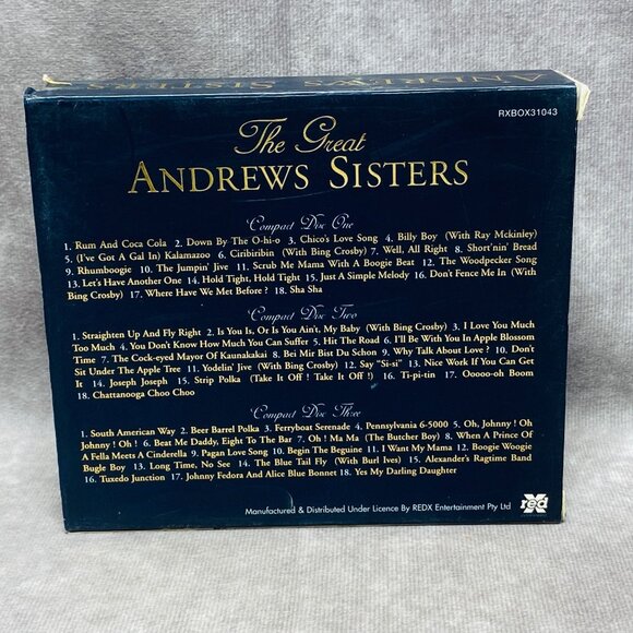 The Great Andrews Sisters 3 CD Box Set Classic Performances - Picture 2 of 7